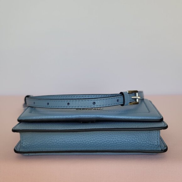 MICHAEL KORS Jet Set Charm Small Phone Pebbled Leather Crossbody- Chambray⭐ - Picture 10 of 16